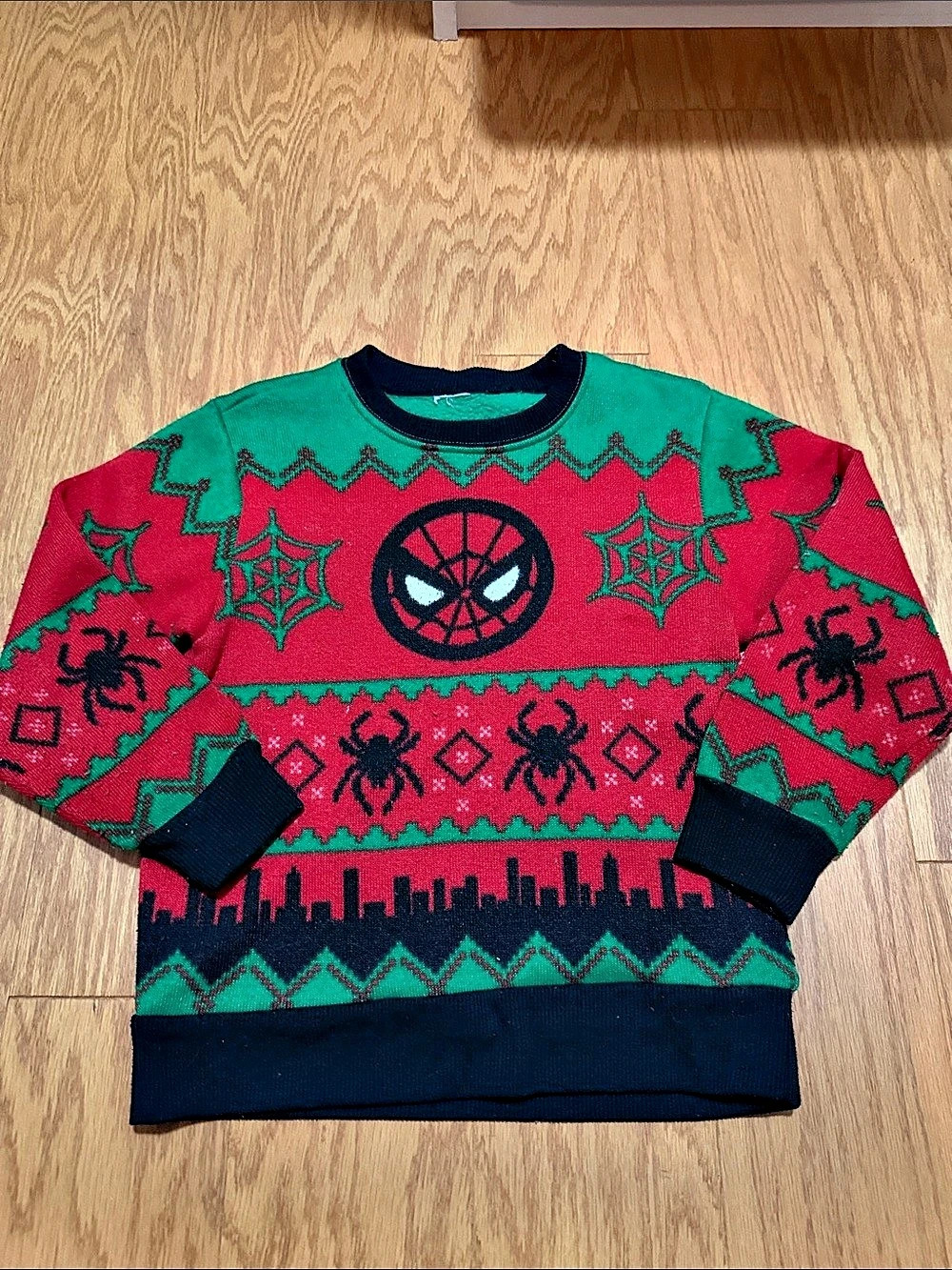 Kids Holiday SPIDERMAN Graphic Sweater